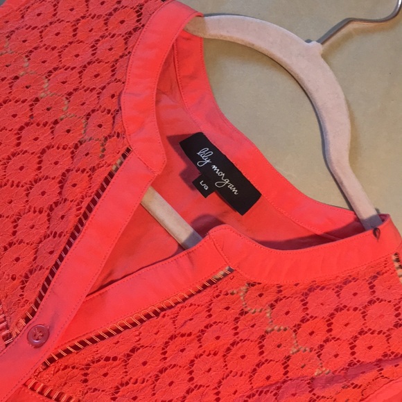 Lily Morgan Coral Blouse - Picture 3 of 5